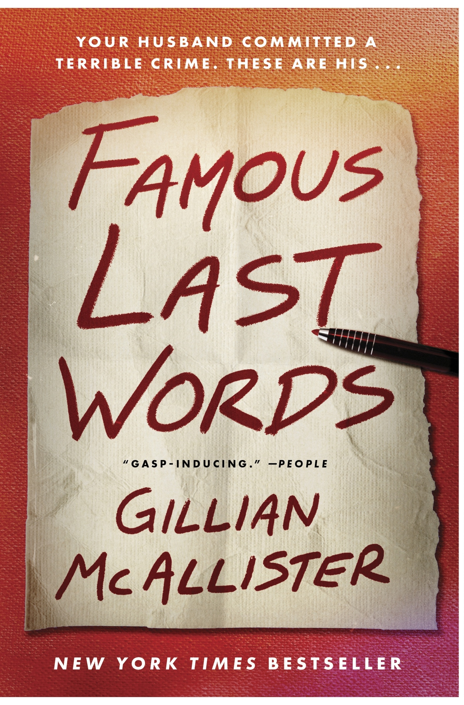 Famous Last Words by Gillian McAllister
