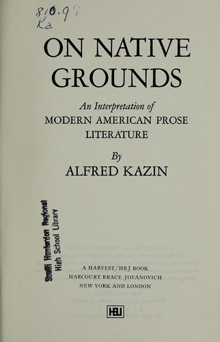 On Native Grounds by Alfred Kazin