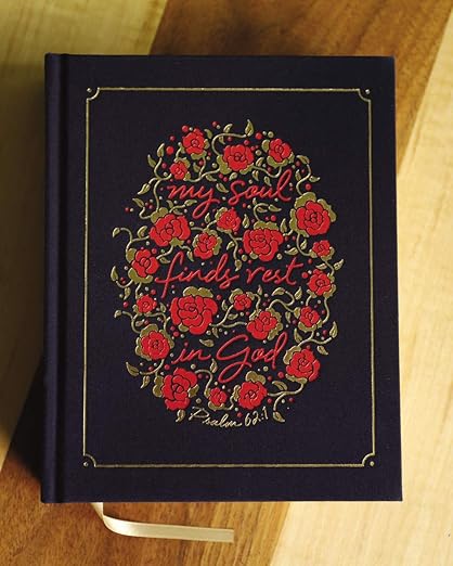 NIV, Journal the Word Bible for Women (perfect for Note-taking), Cloth Over Board, Navy, Red Letter, Comfort Print