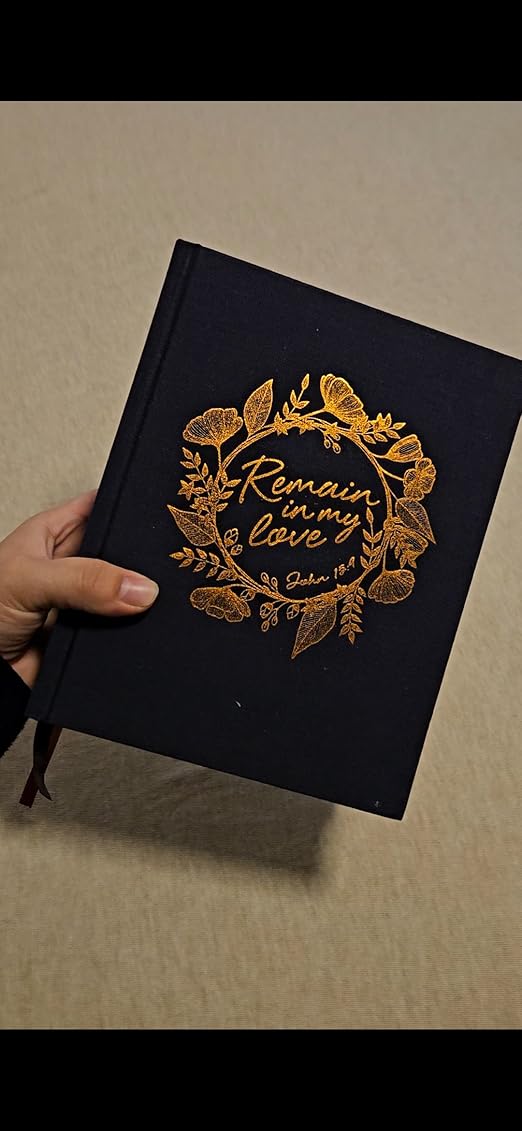 NIV, Journal the Word Bible (perfect for Note-taking), Double-column, Cloth Over Board, Navy Floral, Red Letter, Comfort Print