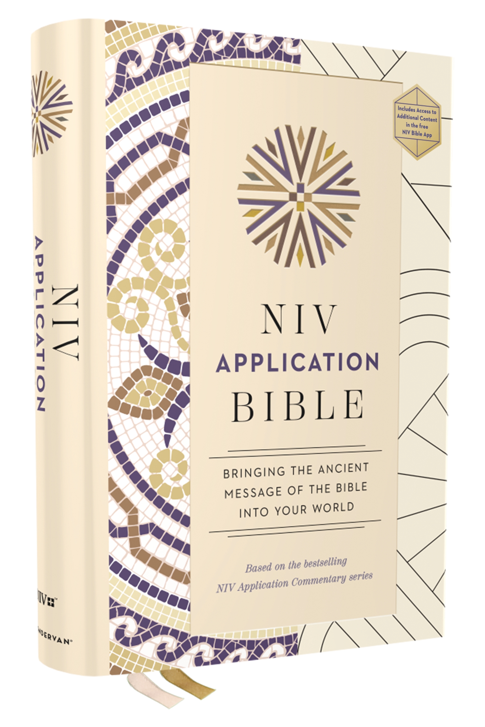 NIV Application Bible, Hardcover, Multi-cream, Red Letter, Comfort Print