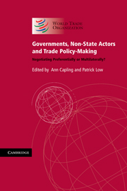 Governments, Non-state Actors and Trade Policy-making by Ann Capling