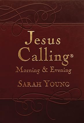 Jesus Calling Morning and Evening, Brown Leathersoft Hardcover, With Scripture References by Sarah Young