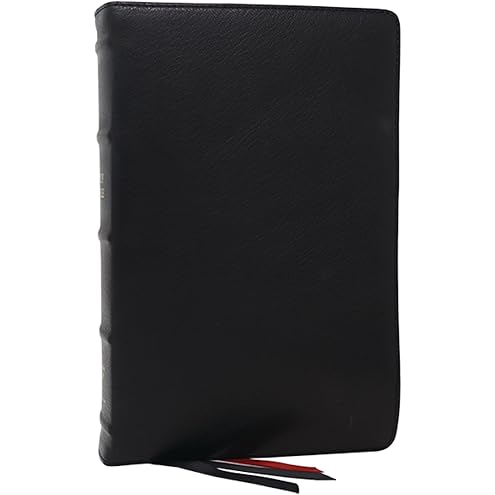 NKJV, Single-column Reference Bible, Premium Goatskin Leather, Brown, Premier Collection, Comfort Print by Thomas Nelson