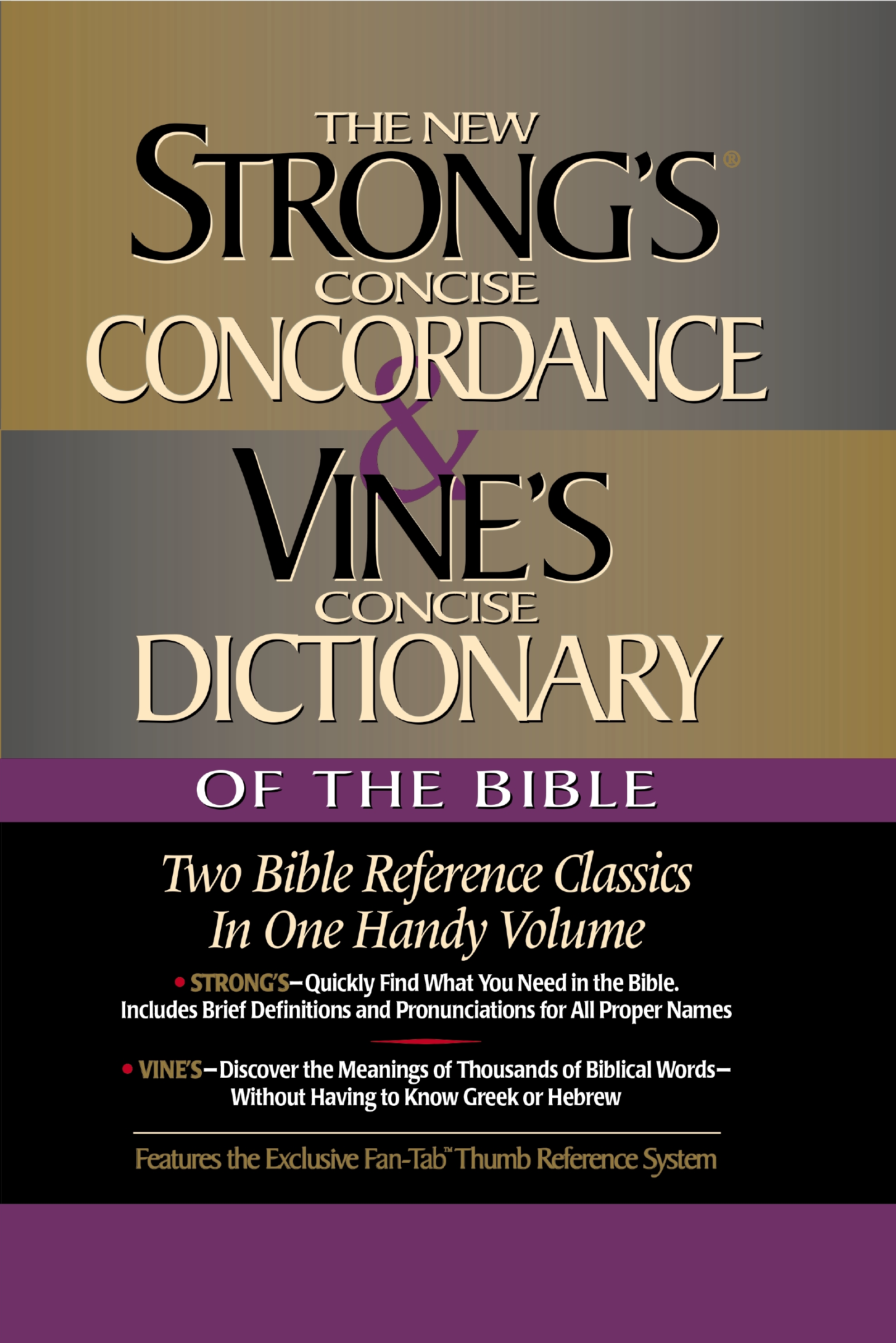 Strong's Concise Concordance and Vine's Concise Dictionary of the Bible by James Strong
