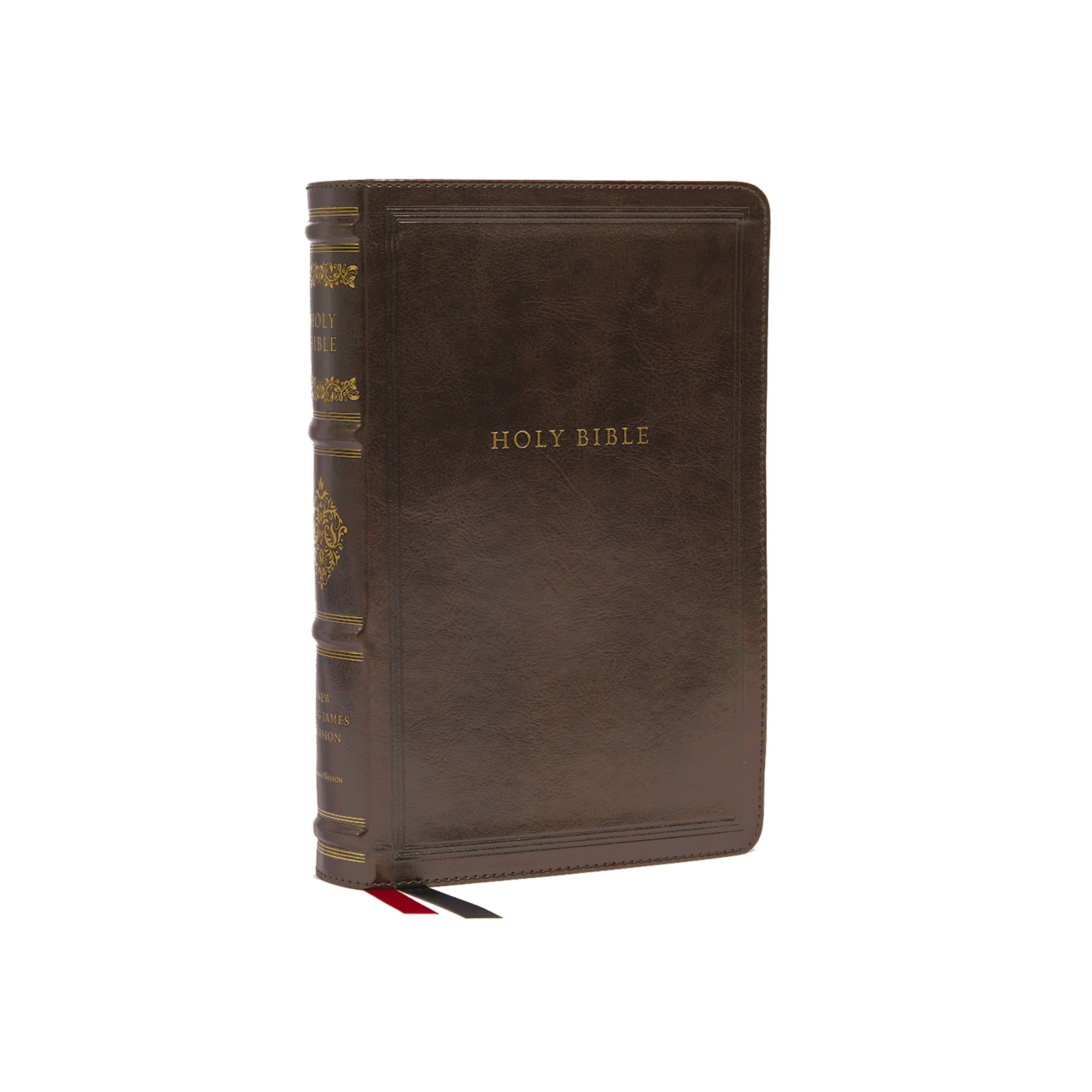 NKJV, Personal Size Reference Bible, Sovereign Collection, Leathersoft, Brown, Red Letter, Comfort Print by Thomas Nelson