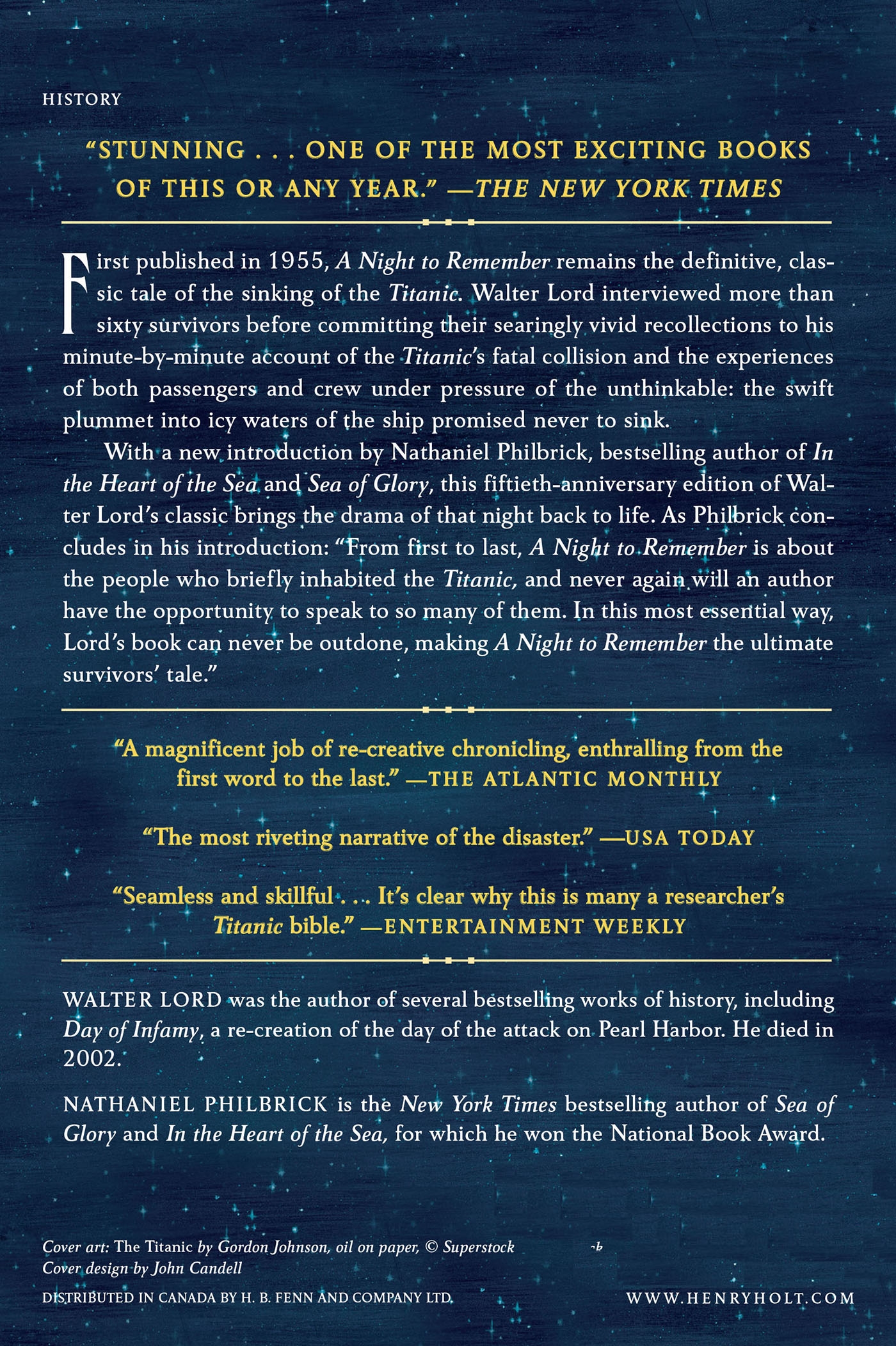 A Night to Remember by Walter Lord