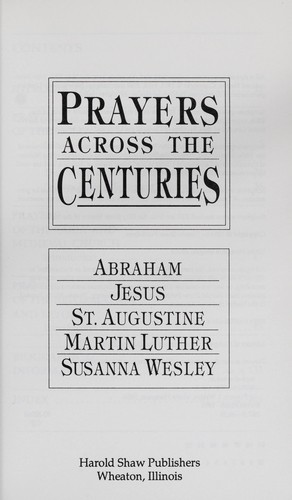 Prayers Across the Centuries by Vinita Hampton Wright