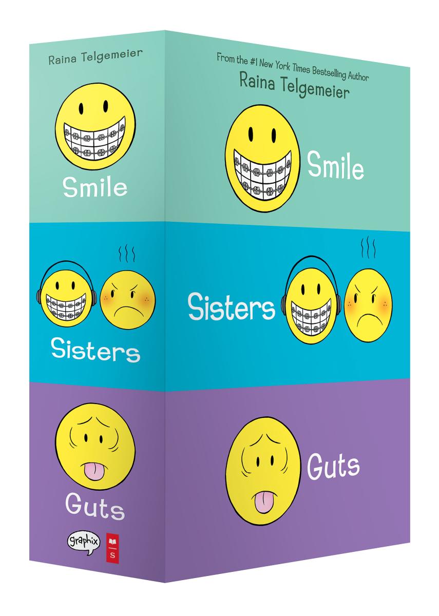 Smile, Sisters, and Guts: the Box Set by Raina Telgemeier