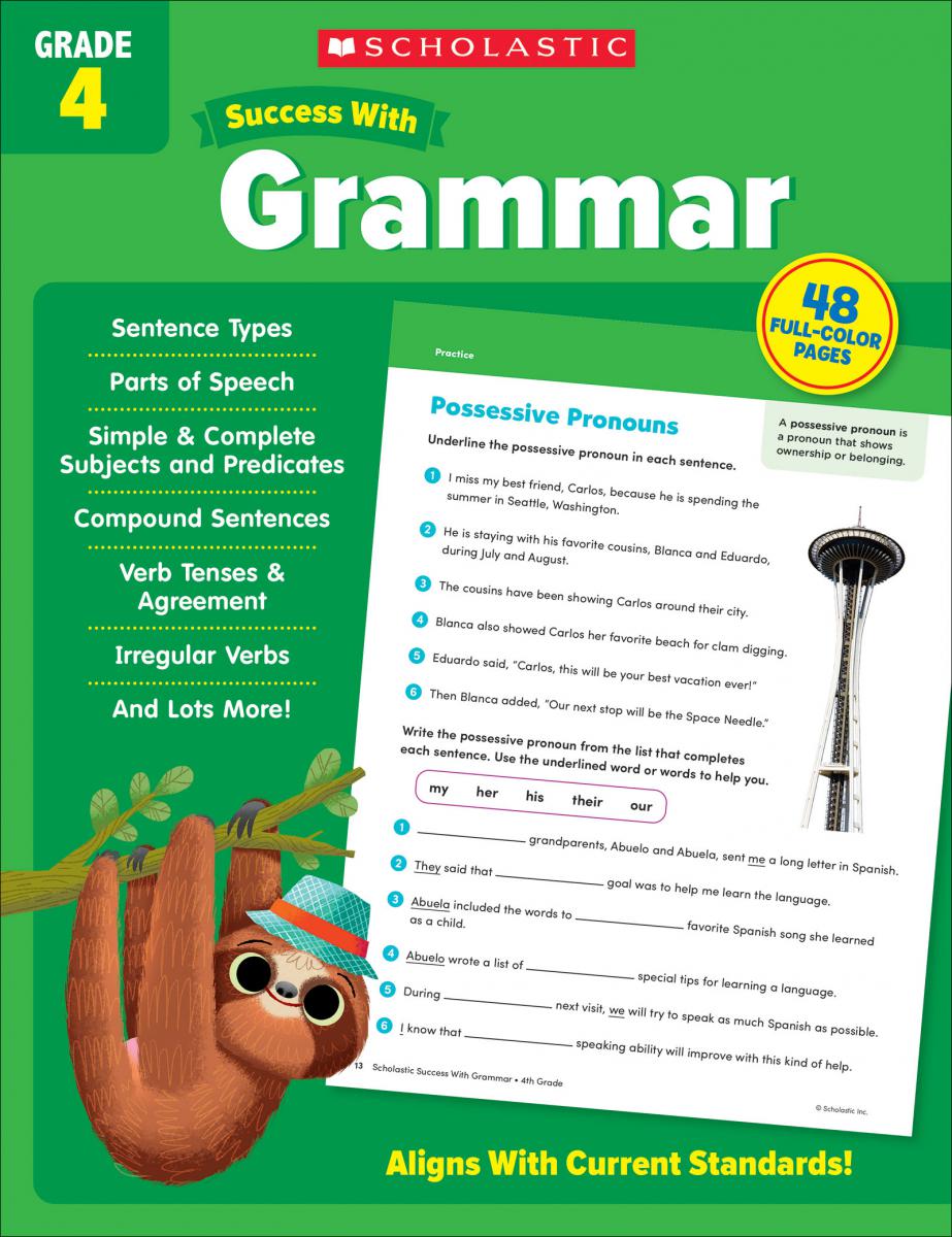 Scholastic Success With Grammar Grade 4 Workbook by Scholastic Teaching Resources