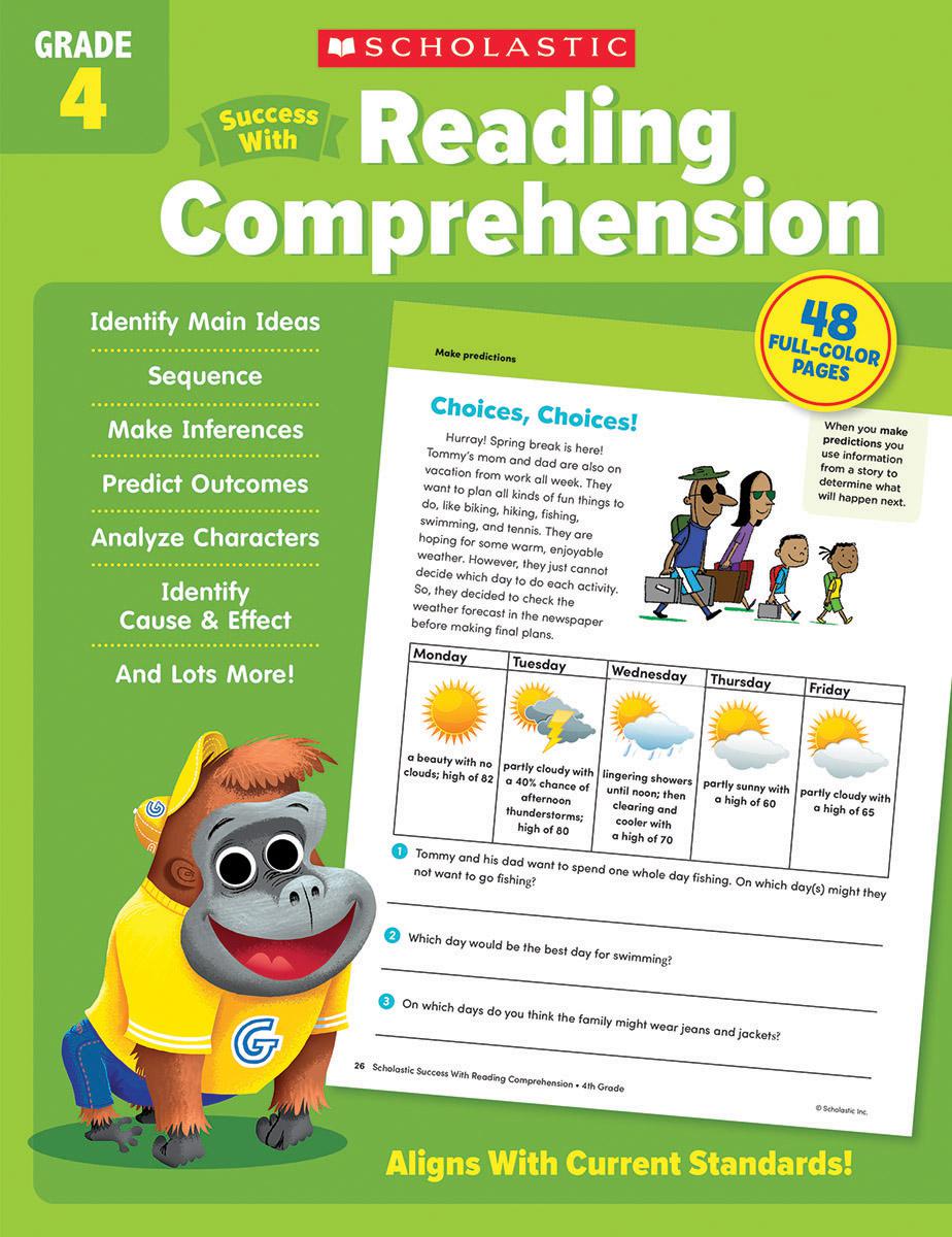 Scholastic Success With Reading Comprehension Grade 4 Workbook by Scholastic Teaching Resources