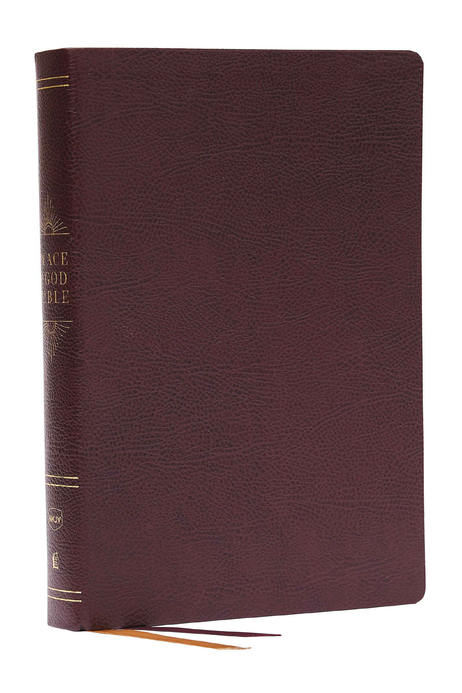 Peace of God Bible: Discover and Experience God's Shalom Throughout the Bible (NKJV, Burgundy Bonded Leather, Red Letter, Comfort Print) by Jeremiah J. Johnston, PhD