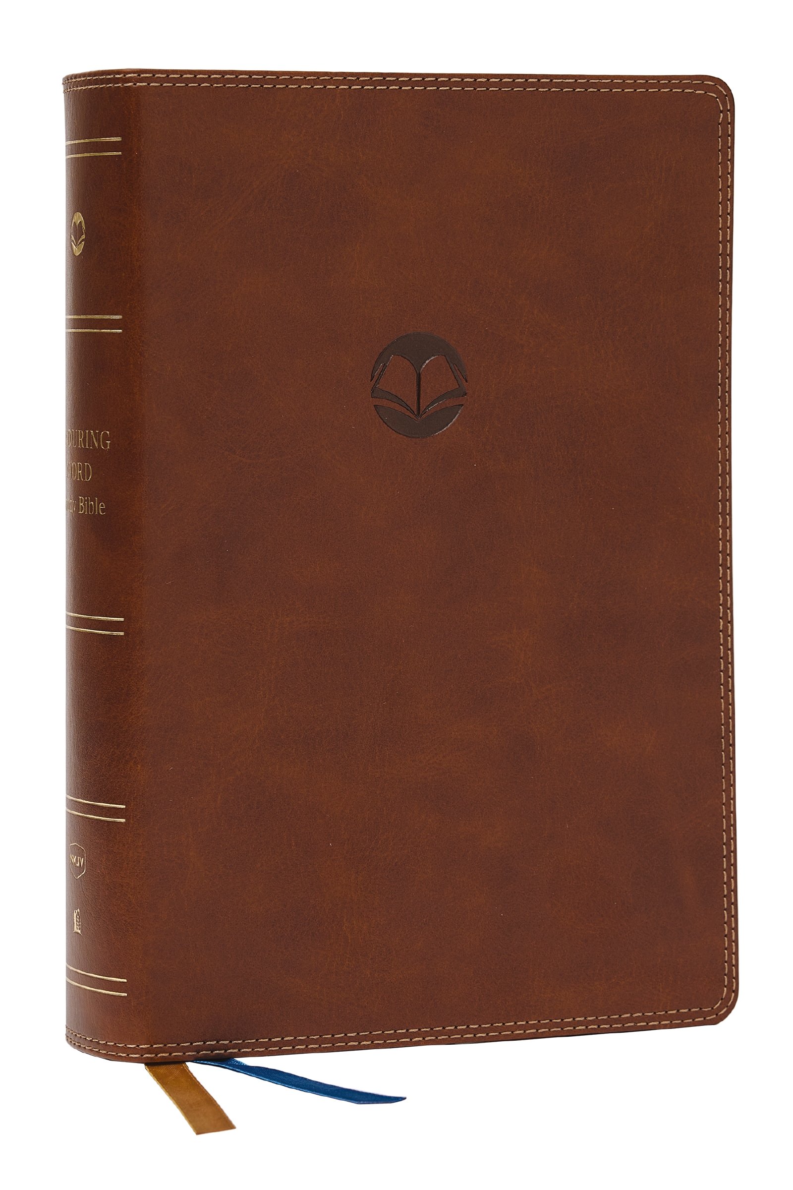 Enduring Word Study Bible: Pastoral Commentary From Every Chapter of the Bible (NKJV, Brown Leathersoft, Red Letter, Comfort Print) by Thomas Nelson