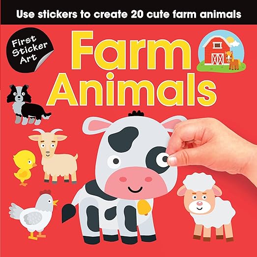 First Sticker Art: Farm Animals by Ksenya Savva