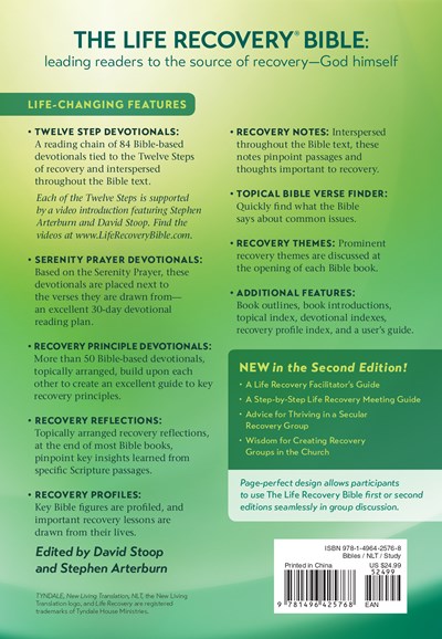 NLT Life Recovery Bible, Second Edition (softcover) by Stephen Arterburn