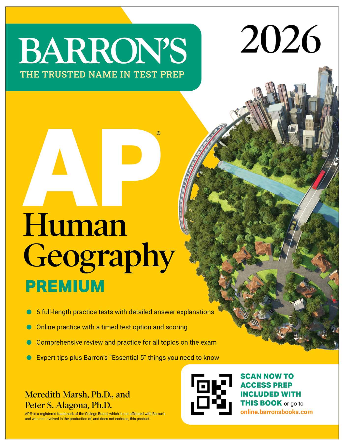 AP Human Geography Premium, 2026: Prep Book With 6 Practice Tests+ Comprehensive Review + Online Practice by Meredith Marsh Ph.D.