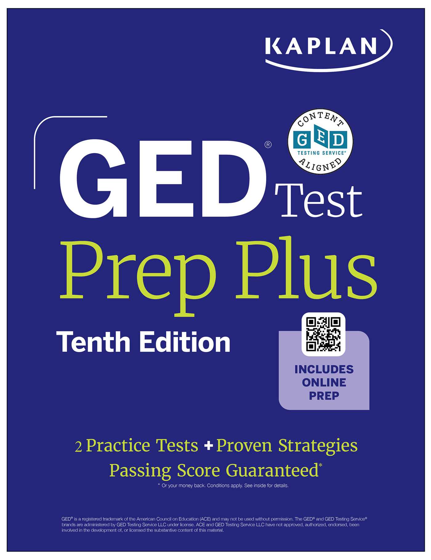 GED Test Prep Plus, Tenth Edition (2026): Includes a Diagnostic Pretest, 2 Full Length Practice Tests, 1000+ Practice Questions, and 60+ Online Videos by Kaplan Test Prep