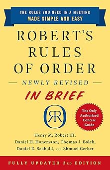 Robert's Rules of Order Newly Revised in Brief, 3rd Edition by Henry M. Robert III