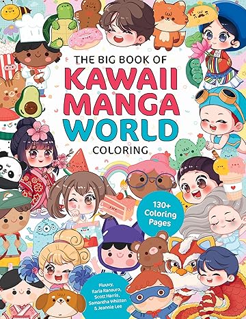 The Big Book of Kawaii Manga World Coloring by Piuuvy