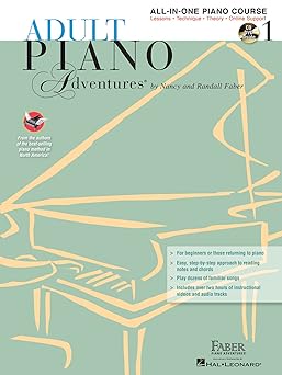 Adult Piano Adventures All-in-one Lesson Book 1 Book/online Audio by Nancy Faber