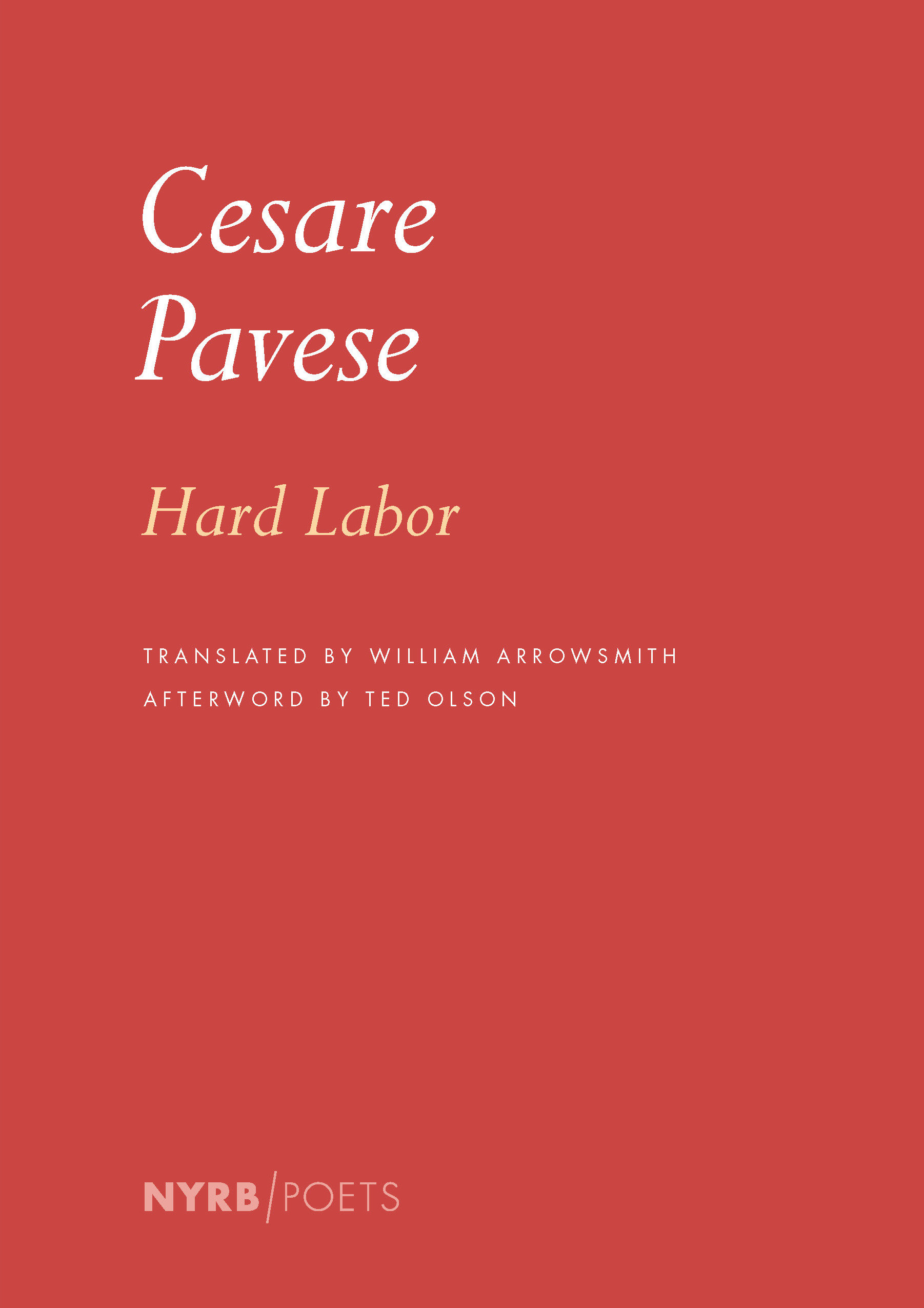 Hard Labor by Cesare Pavese