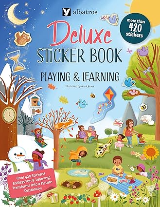 Deluxe Sticker Book: Playing and Learning