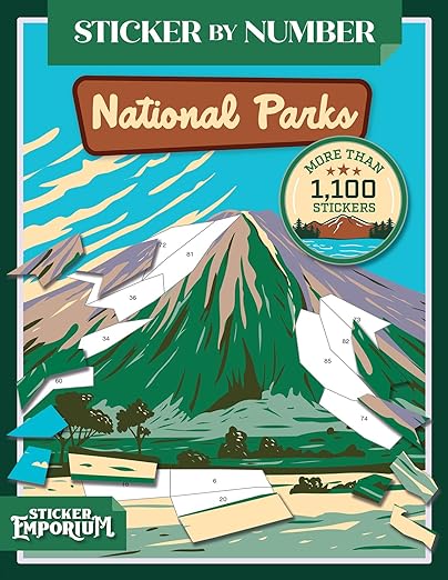 Sticker by Number National Parks by Cottage Door Press